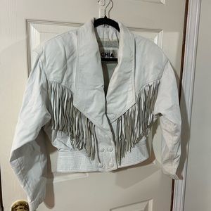 Vintage Fringe Leather Jacket